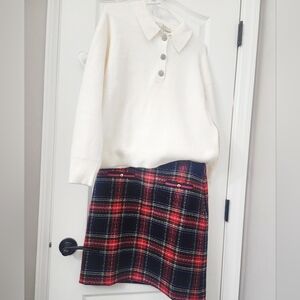 Set Talboots Glee Plaid Skirt & Loft Top